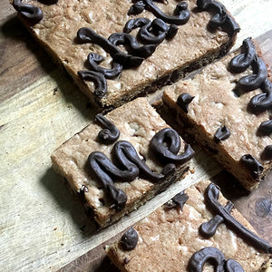 cut up heart shaped cookie cake