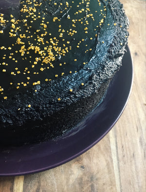 Yellow Layer Cake with Fudge Icing